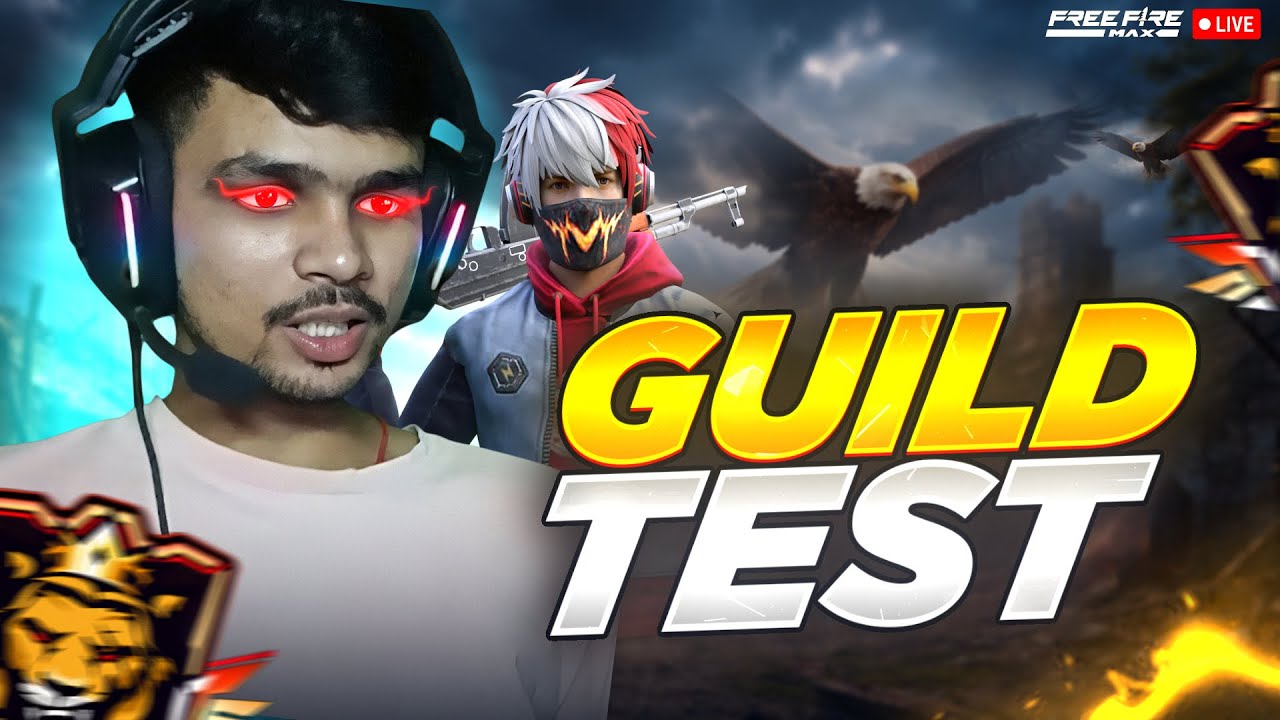 FF LIVE TOP 1 GUILD TEST 1VS4 | ROAD TO 20K ON LIVE | LIVE GUILD TESTING#ffli #freefireliveguildtest