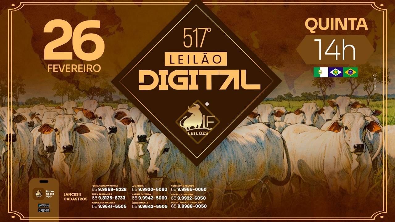 517º  Leilão Digital da LF Leilões  26 02 2026 14:00 horas.