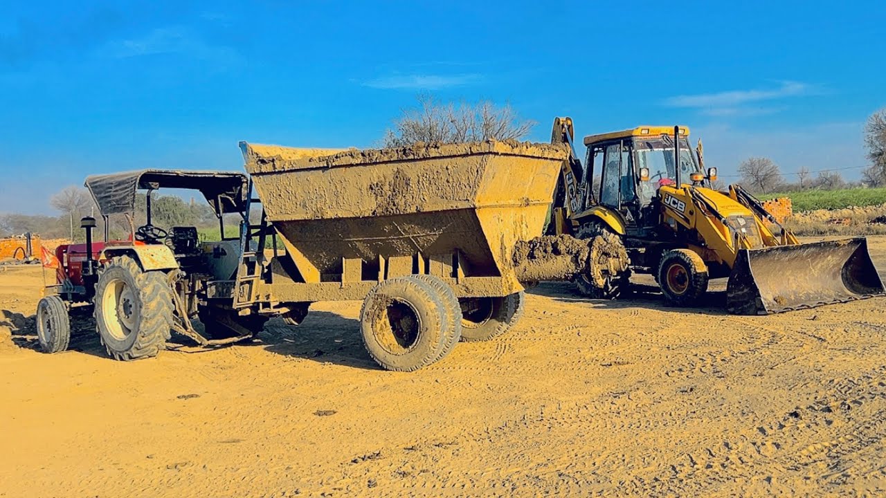 Jcb3dx Swaraj 855 Four star or Swaraj 855 Five Star ⭐️ Farm 60 JCB loading a bricks 