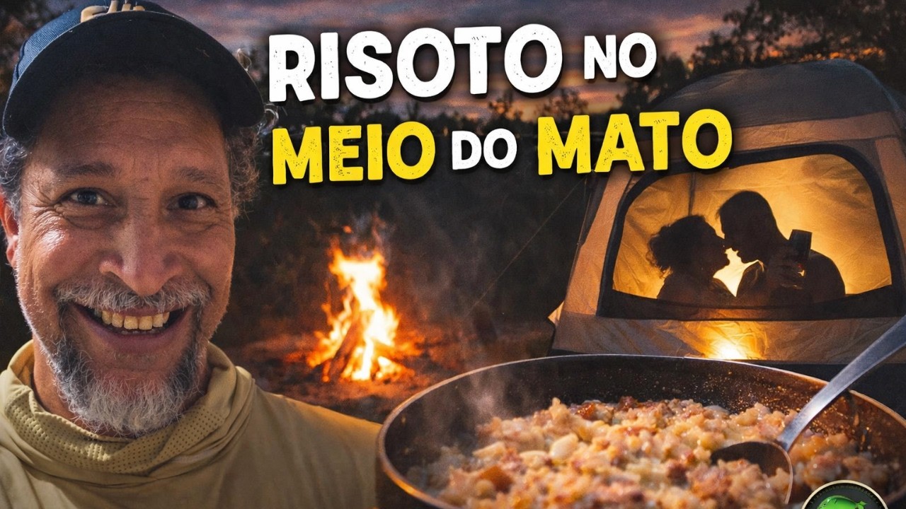 👉 Cozinhando um RISOTO no meio da NATUREZA | Acampamento ASMR na Lagoa dos Anjos EPISÓDIO 3