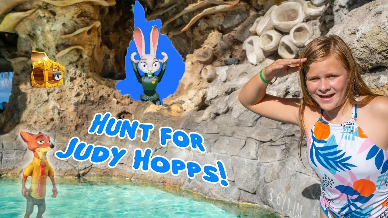 Assistant Hunts for Judy Hopps Zootopia Treasure at the Waterpark