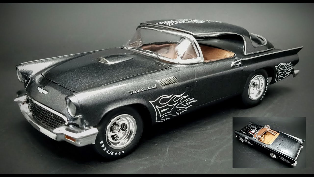 1957 Ford Thunderbird Custom Fastback 3n1 1/25 Scale Model Kit Build How To Assemble Paint Interior