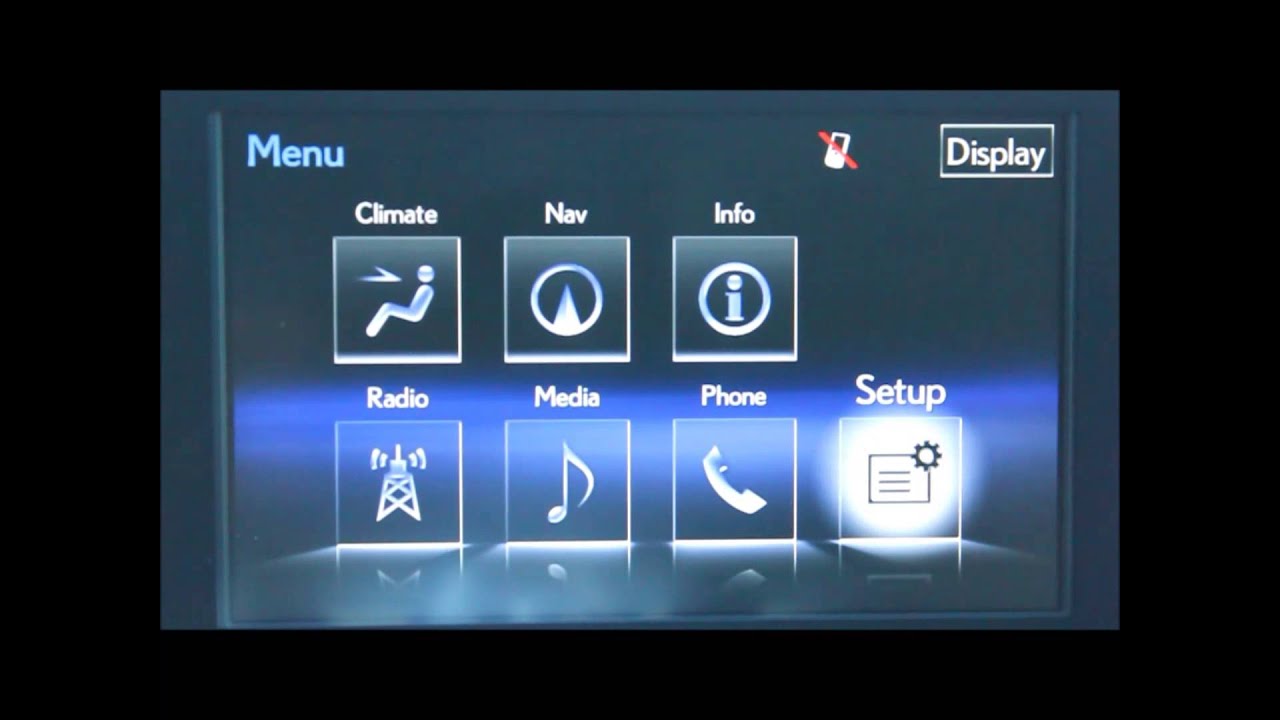 2016 Lexus NX Setup Menu Door Locks, Lights, and Tailgate Settings