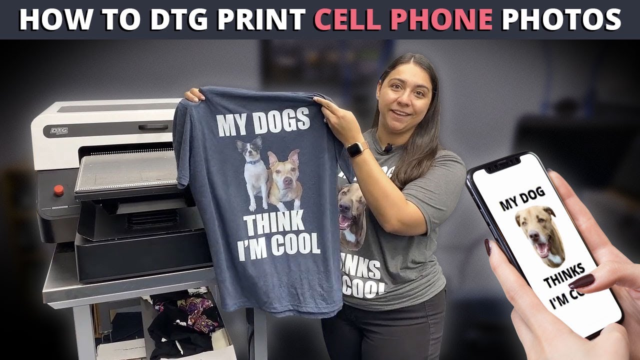 How To DTG Print Cell Phone Photos on a T-Shirt