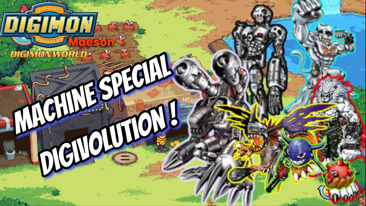 Digimon World 1 Maeson Factorial Town Special Digivolution, Remodel Digivolve Get Your Machinedramon