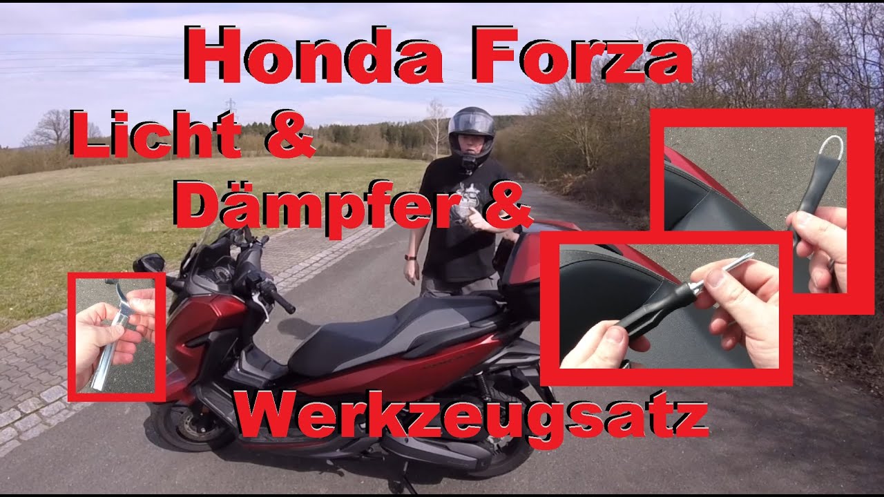 Honda Forza Licht & Dämpfer einstellen , das Werkzeugset