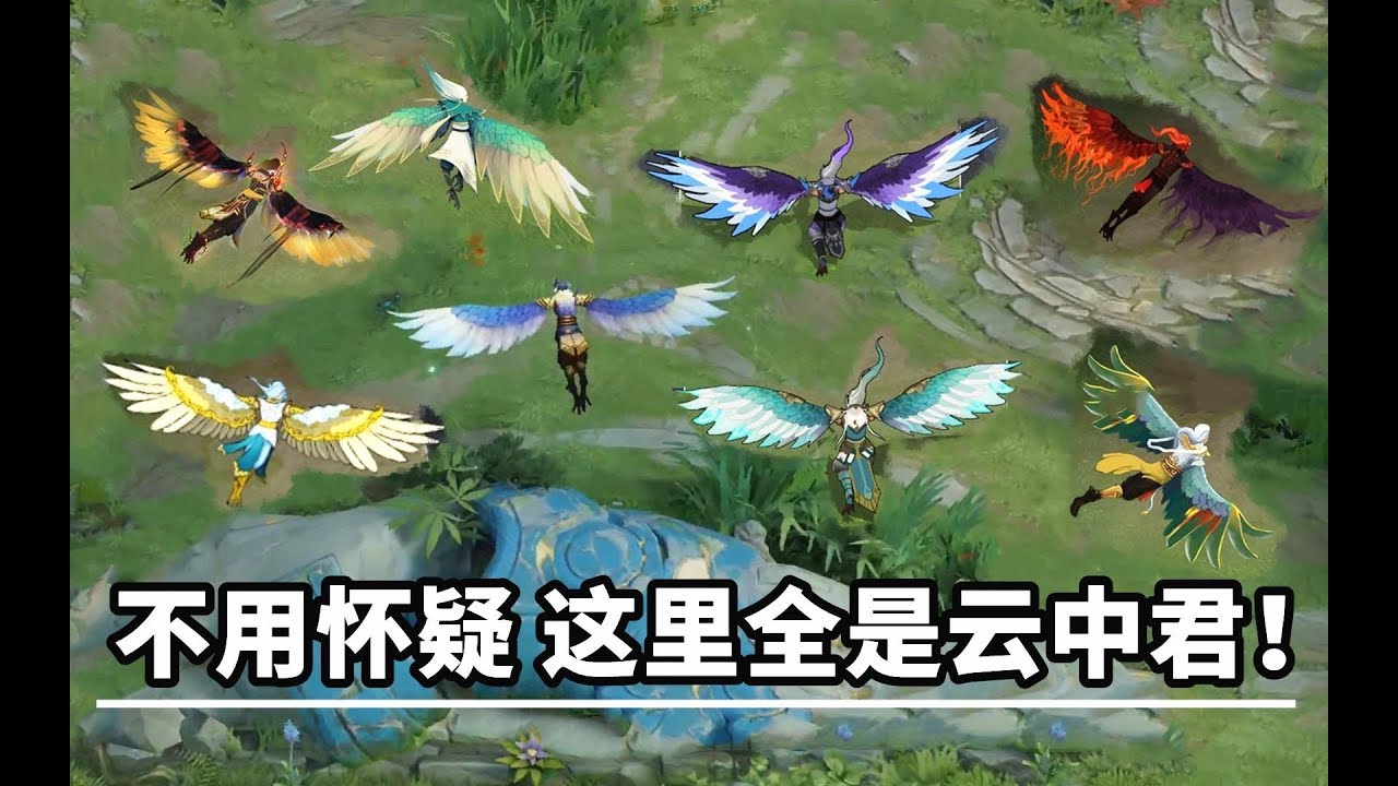 云中君新皮肤备选方案展示！各种各样的翅膀帅炸！仙鹤元素很火！
