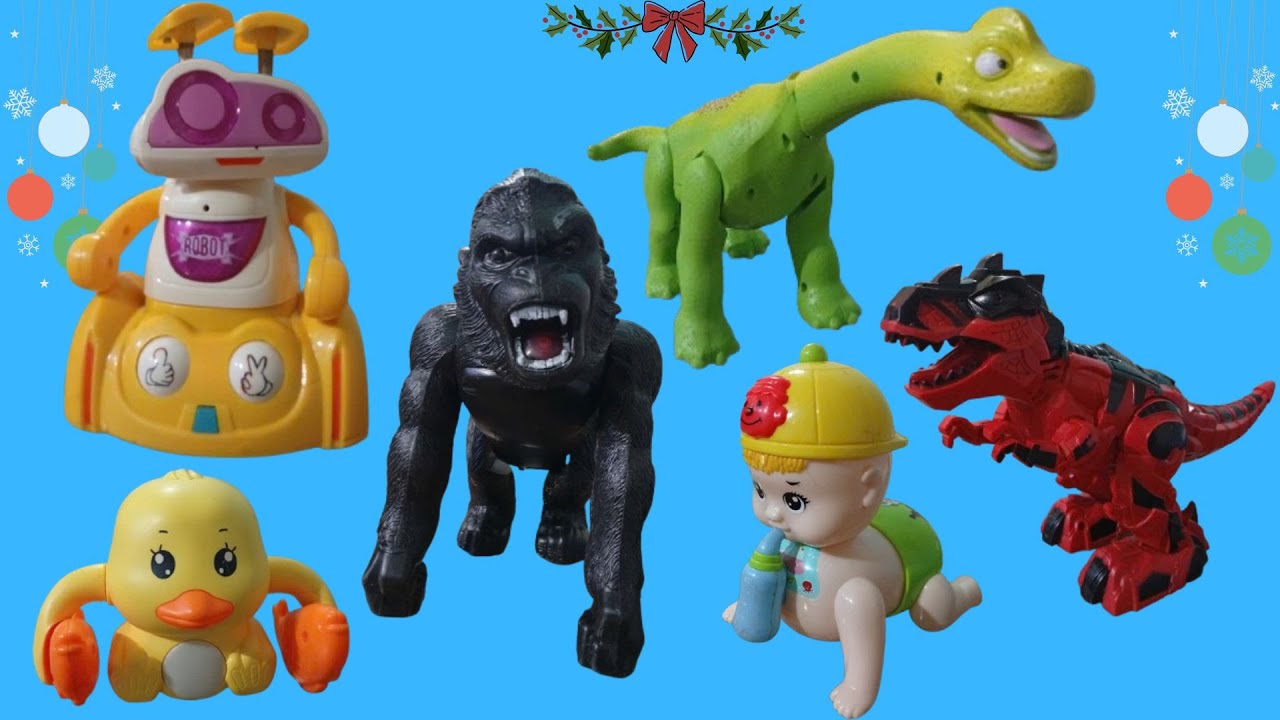 Repair dinosaur, duck, kong, baby, robot toys - Sửa 6 món đồ chơi