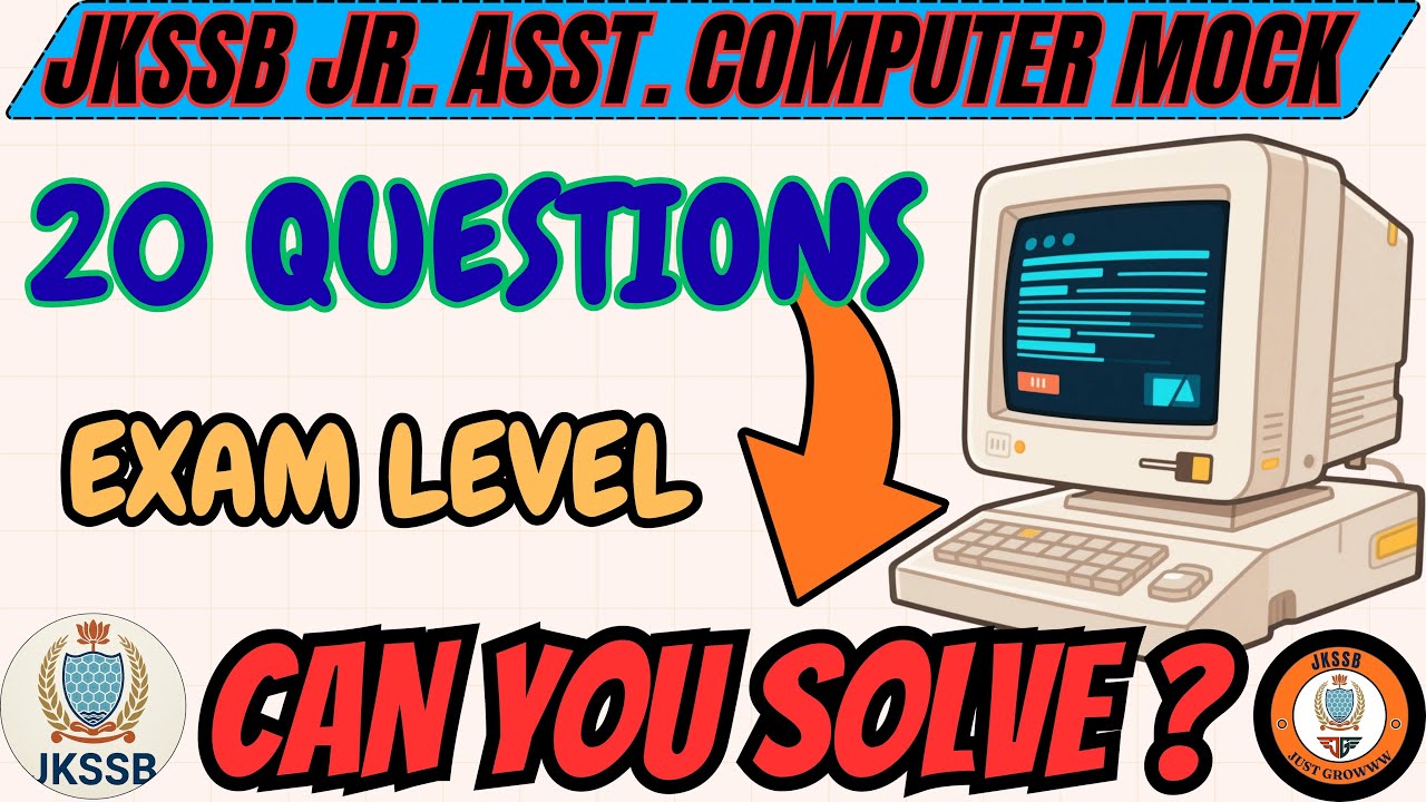 JKSSB Junior Assistant 2026 Computer Mock Test | 20 Important Questions | JKSSB Computer Practice