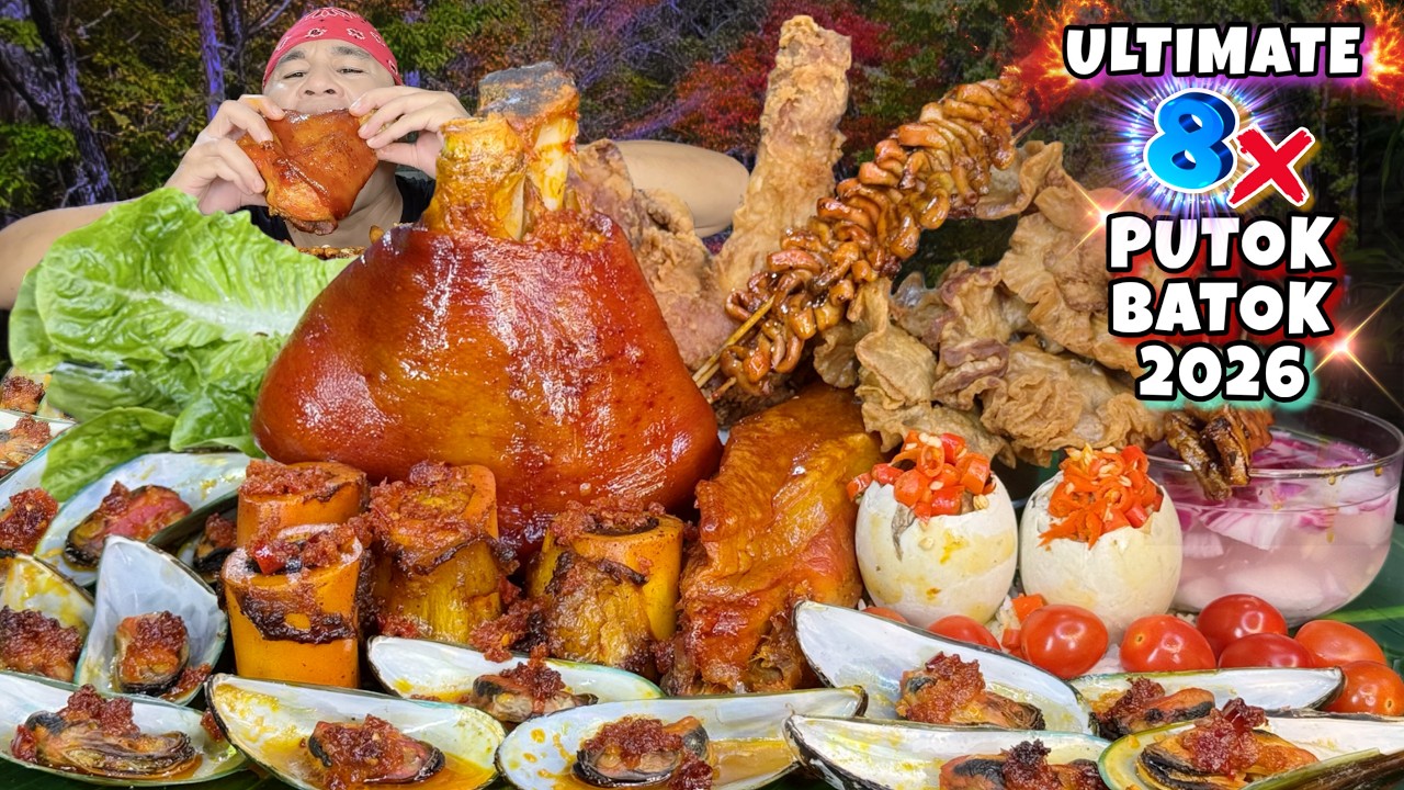 8X Putok batok Lechon, Balut, Bone Marrow, Bake Mussels, Chicharon Bulaklak, Fried Chicken, Buntot