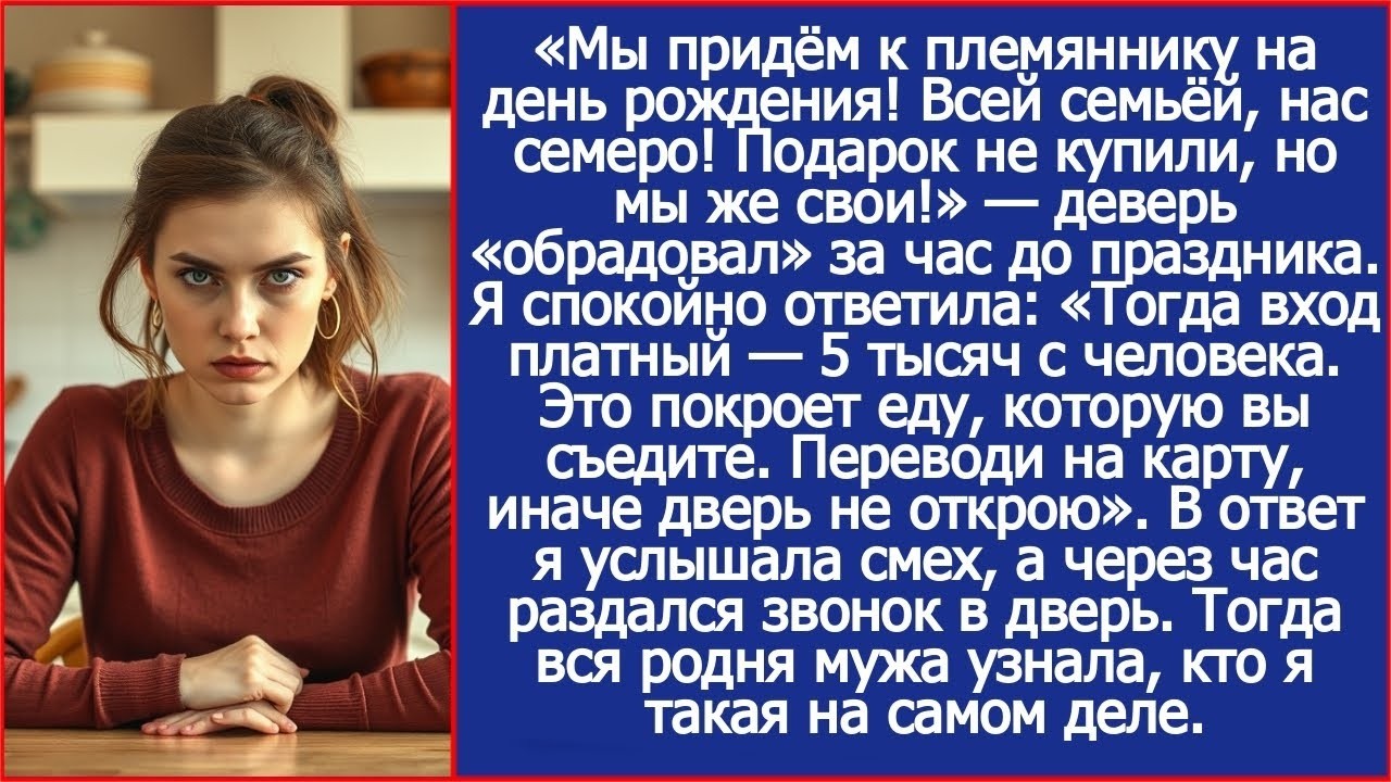 Мы придём к племяннику на день рождения! Всей семьёй, нас семеро! Подарок не купили, но мы же св