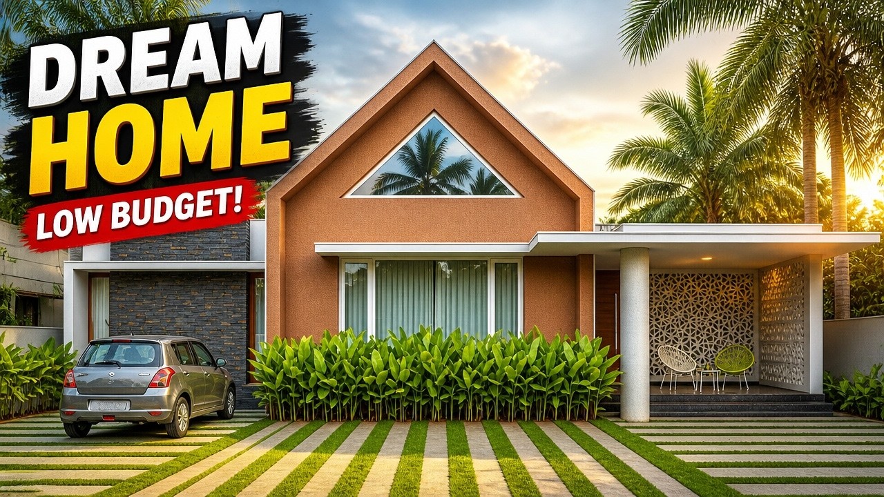 Stunning Low Budget Single Floor House Design | Modern Kerala Home Exterior