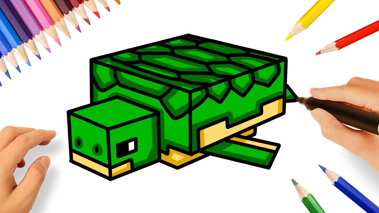 HOW TO DRAW A TURTLE 🐢 | MINECRAFT
