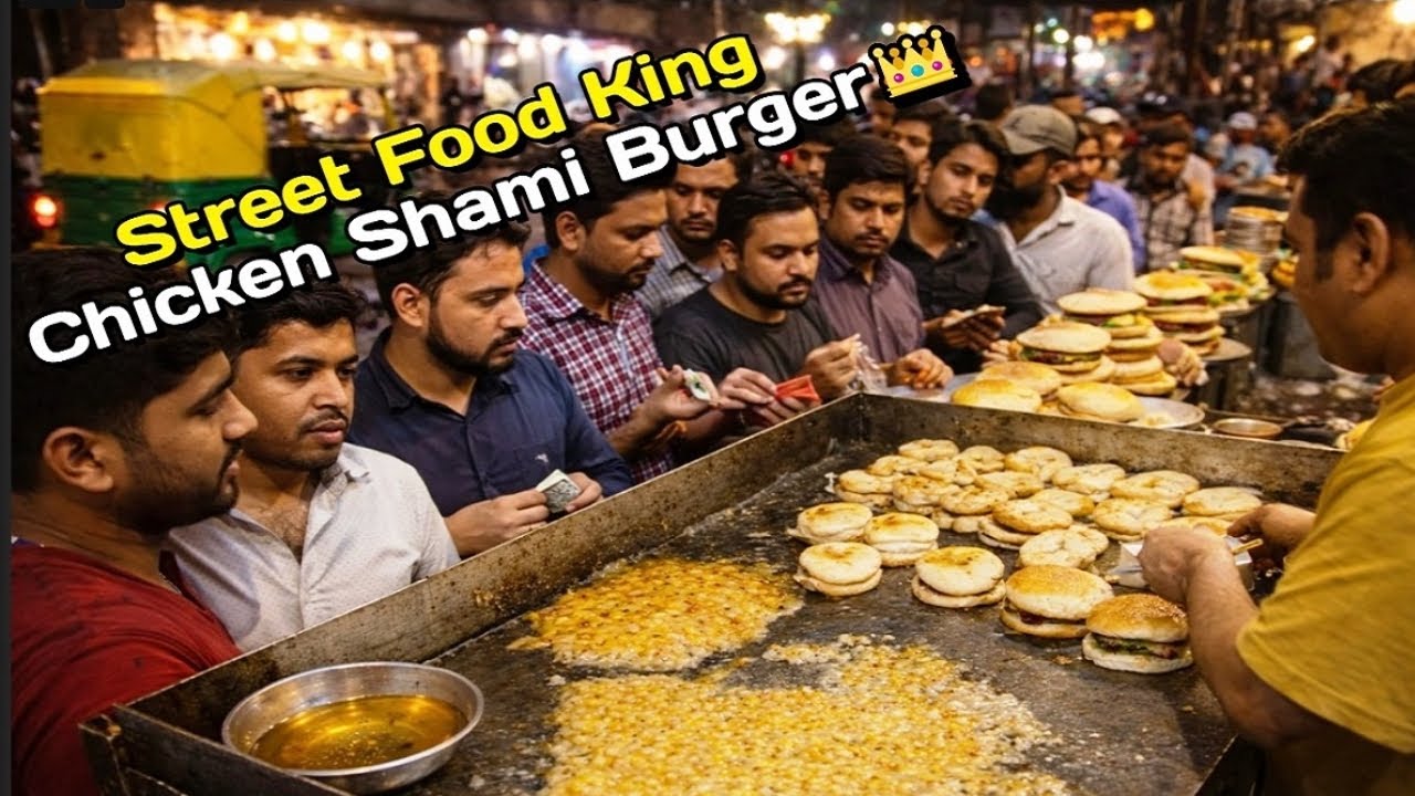 Lahori Street Chicken Shami Burger | Rs 150 Wala Chicken Shami Egg Burger