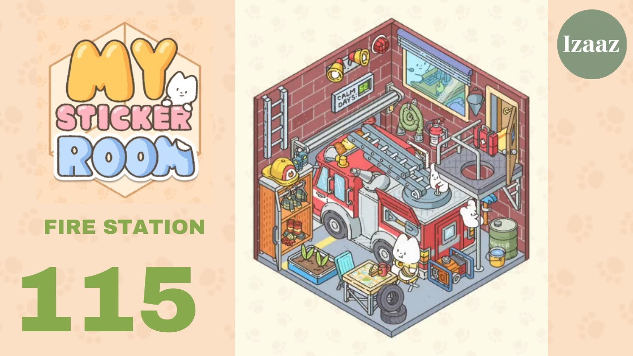 MY STICKER ROOM DECOR GAME LEVEL 115 FIRE STATION SOLUTION WALKTHROUGH