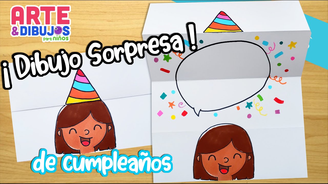 Como dibujar una CARTA de CUMPLEAÑOS  | DIBUJO SORPRESA