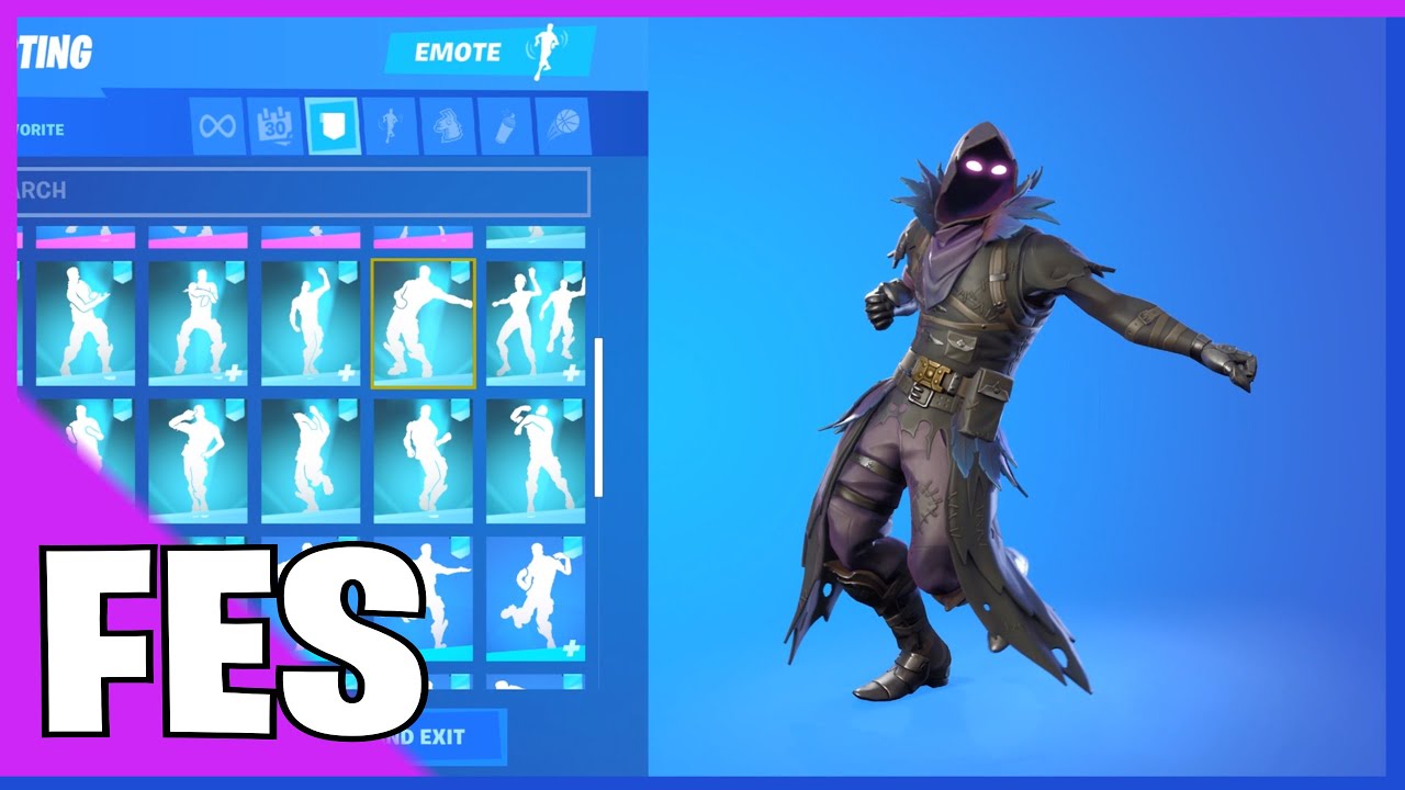 Fortnite Raven Skin With all my Fortnite Dances & Emotes!