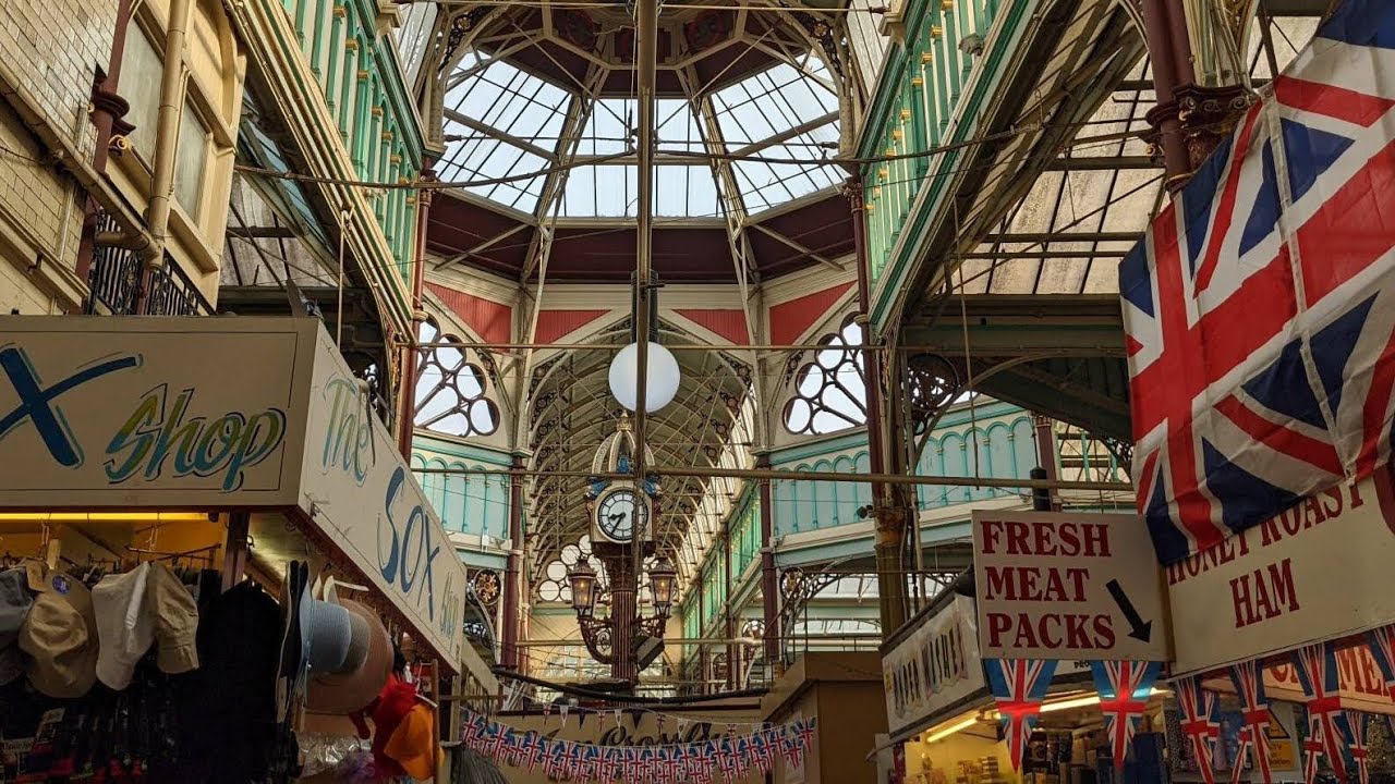 Halifax Borough Market | Halifax walking tour 4k Part 2