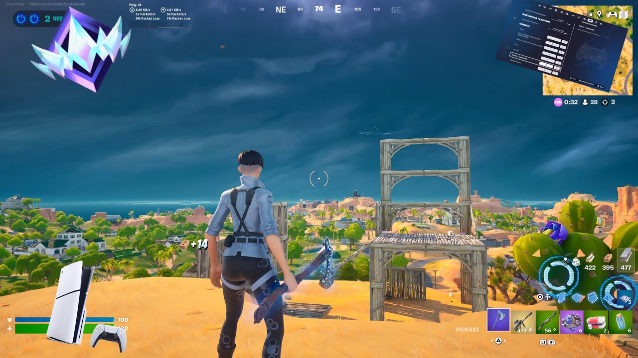 PS5 Slim Fortnite Chapter 6 Ranked Gameplay (4K 60FPS) + Best CONTROLLER Settings For Chapter 6 🎯