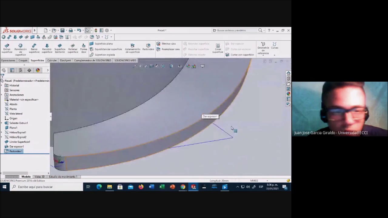 How to model an axial flow pump impeller in Solidworks 2016