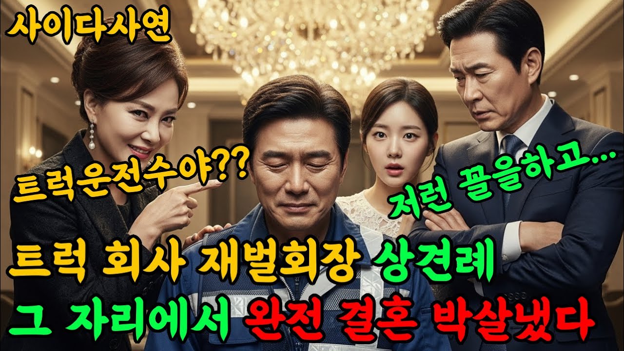 트럭 회사 재벌회장은 공사장에서 급하게 일하다가 달려 상견례 왔는데 예비사돈과 며느리 행동을 보고, 그 자리에서 아들 결혼을 뒤집어 엎었습니다…