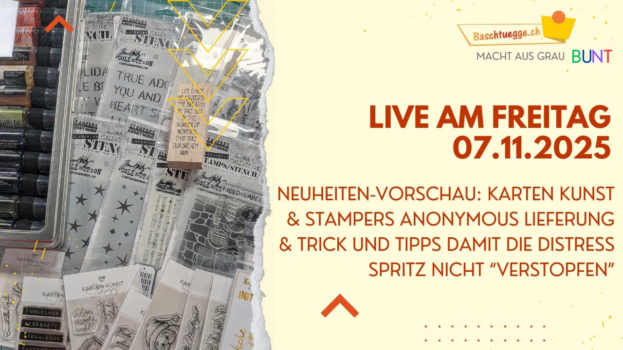 Neuheiten-Doppelpack: Karten Kunst & Stampers Anonymous Stencils + SOS-Tipps für Distress Sprays!