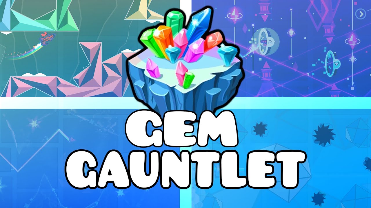 Geometry Dash's *NEW* Gem Gauntlet 100% COMPLETE!