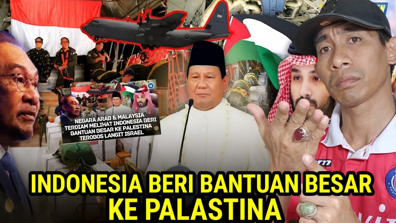 NEGARA ARAB DAN MALAYSIA TERDIAM MELIHAT INDONESIA BERI BANTUAN KE PALASTINA TEROBOS LANGIT ISR43L