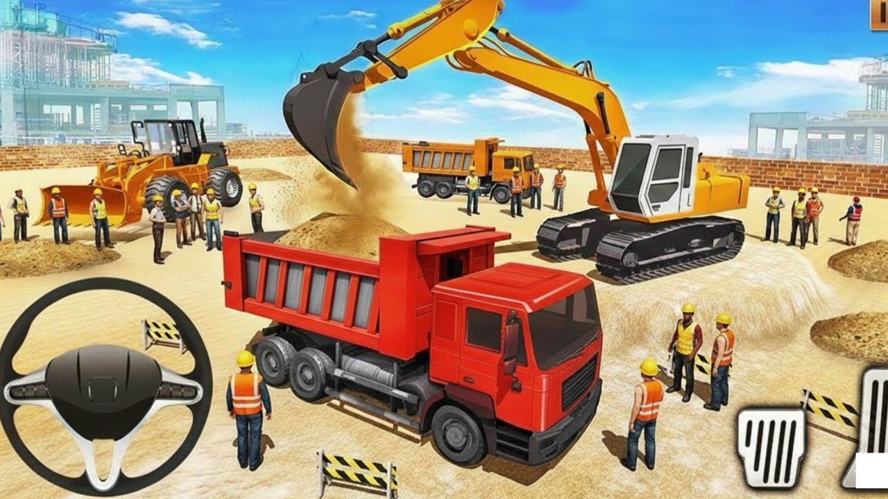 City Road Construction Simulator 3D 🚧 | Heavy Excavator & Truck - Android Gameplay HSKLUC