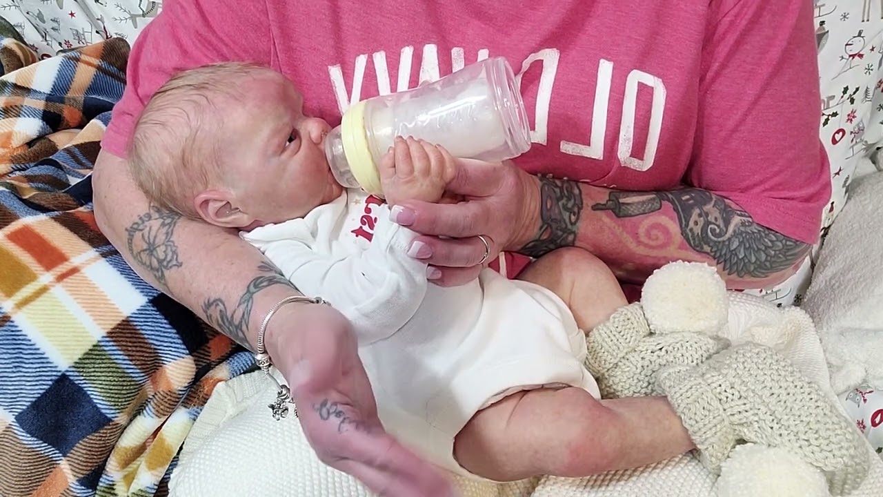 Reborn baby Arthur's 1st bottle feeding/Things to think about when getting a custom reborn doll