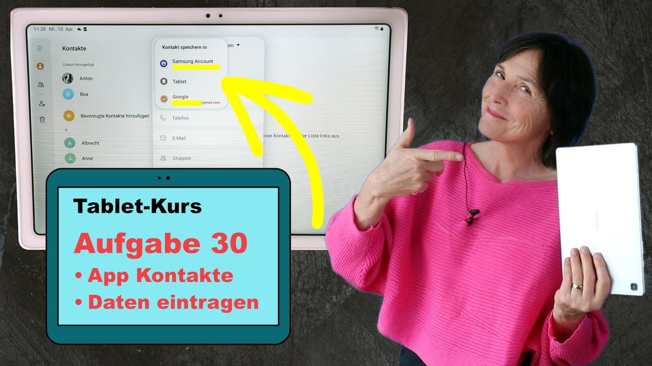Tablet-Kurs Teil 30: App Kontakte. Daten eingeben und worauf Sie dabei achten sollten.