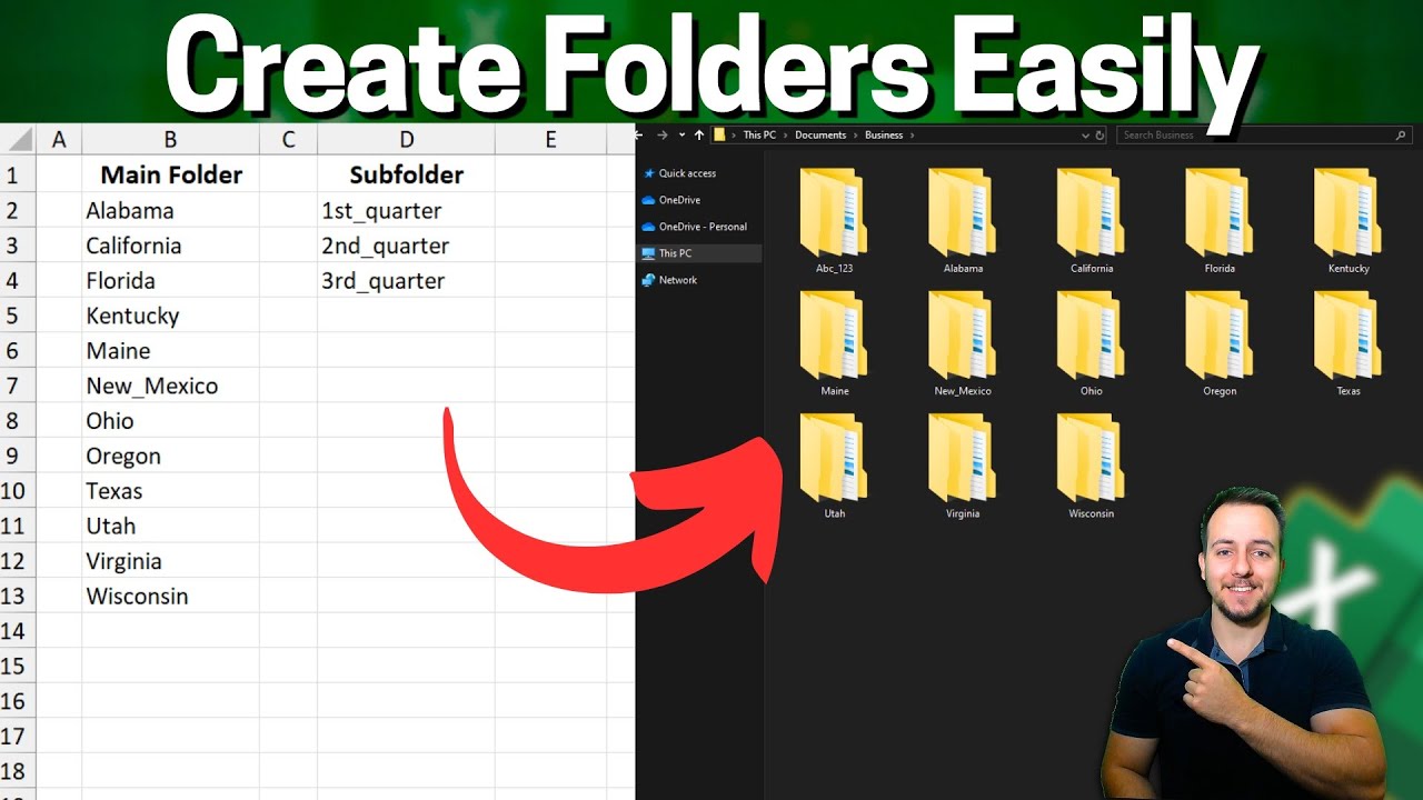How to Create Multiple Folders and Subfolders using Excel and NotePad | Automate Tasks