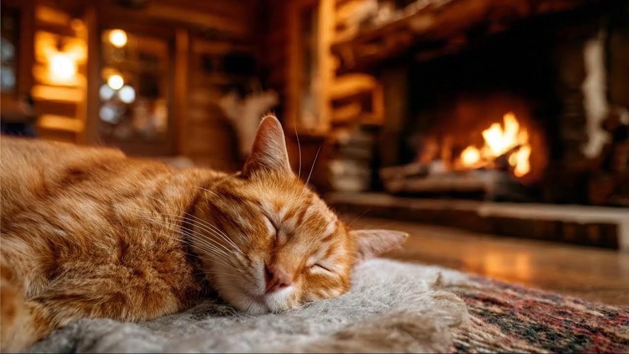 Soft Snow Jazz with Sleeping Cats ❄️🐱 | Peaceful Winter Mood for Rest & Calm