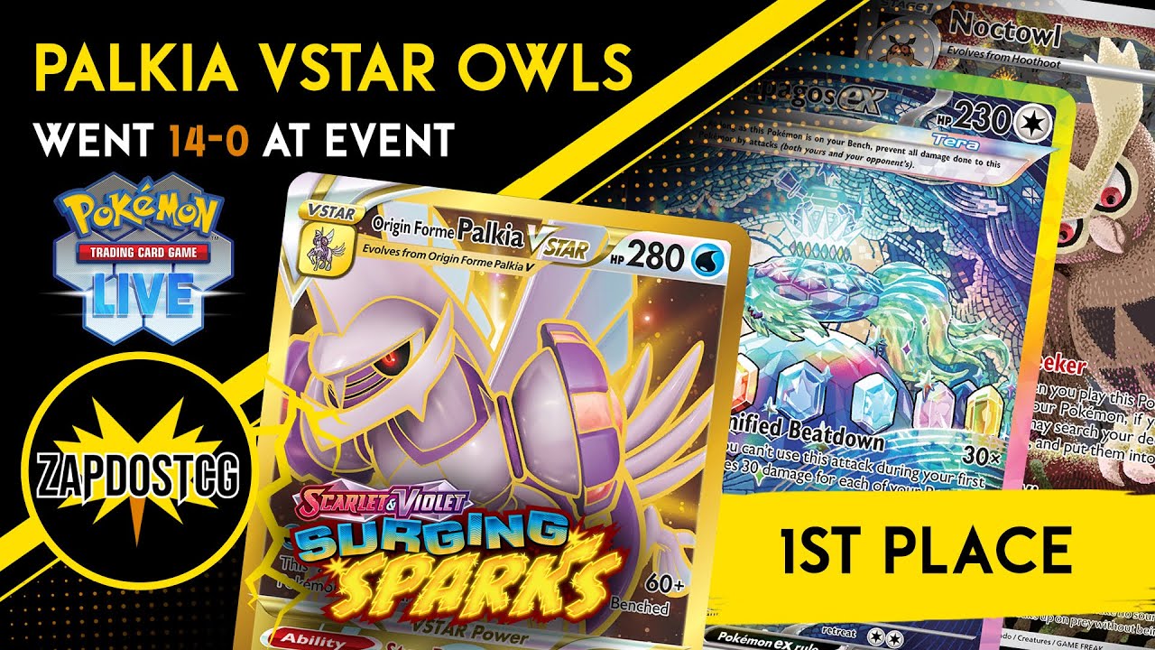 1st Place Palkia VSTAR Noctowl Deck WAS UNDEFETAED At Big Tournament! (Pokemon TCG)