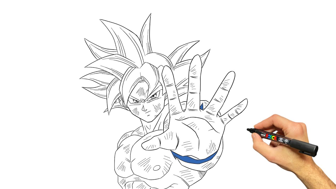 Goku Ultra Instinct Mastered Drawing Tutorial | Easy Step by Step Guide