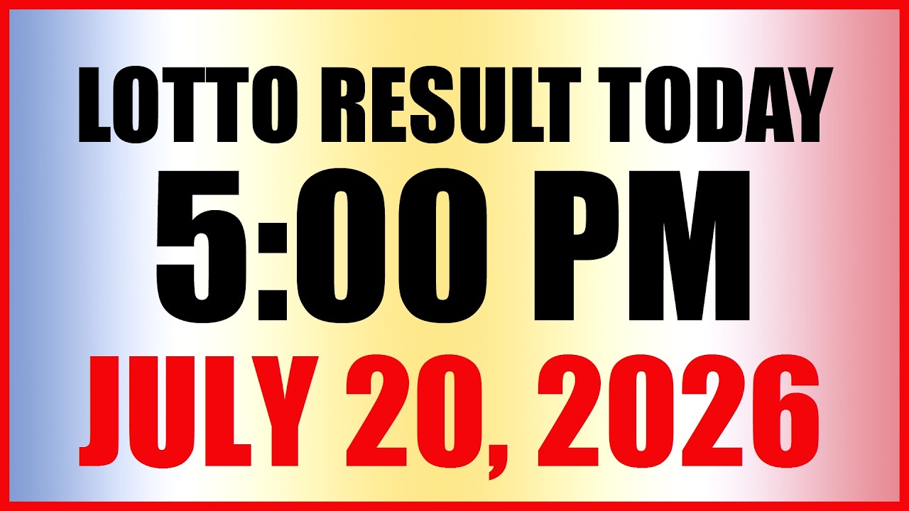 Lotto Result Today 5pm Draw July 20, 2026 Swertres EZ2 PCSO