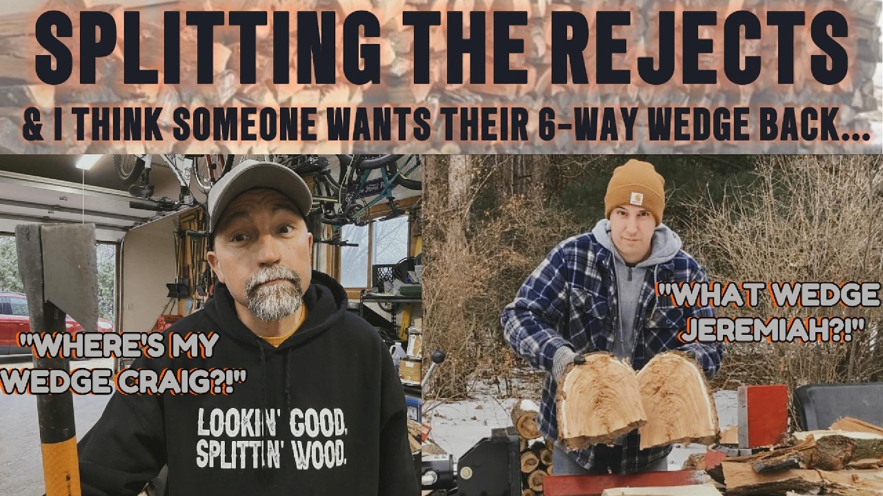 ALL WOOD BURNS! Wolfe Ridge 17RS Splitting Firewood Rejects! Someone might want the 608 wedge back!