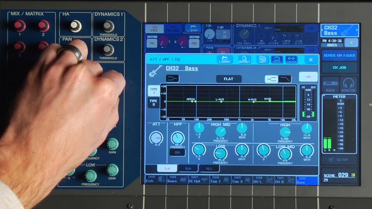 How to EQ and Compress a Bass Guitar - Yamaha M7CL