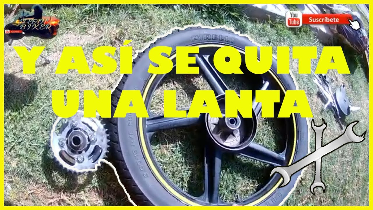 Cómo cambiar la llanta trasera y los cauchos o gomas de impacto de tu moto🕶️⚙️⭕