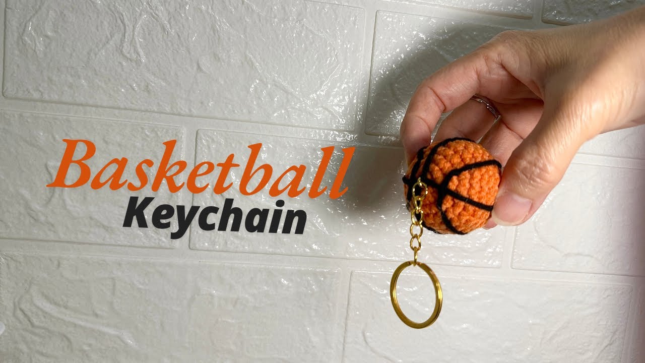 Auntie Nat’s Crochet - Game On. Crochet Ball Game Keychain Series : 4 - Basketball