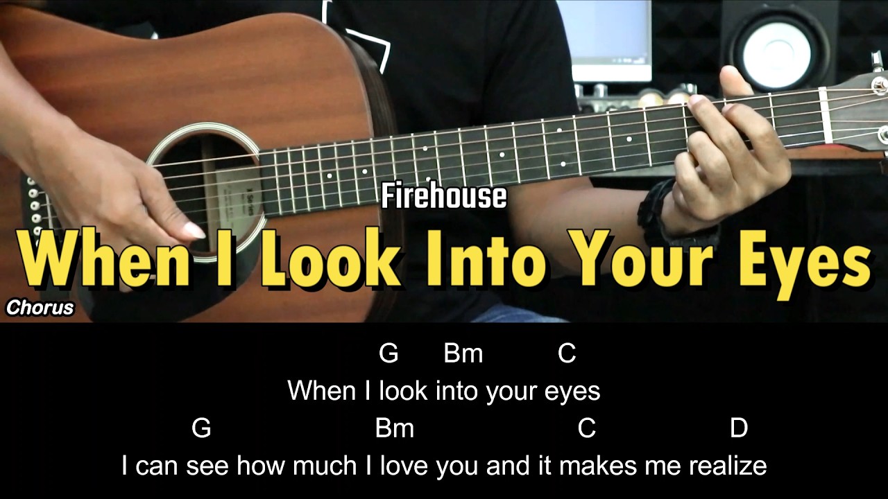 When I Look Into Your Eyes - Firehouse | EASY Guitar Tutorial - Chords / Lyrics - Guitar Lessons