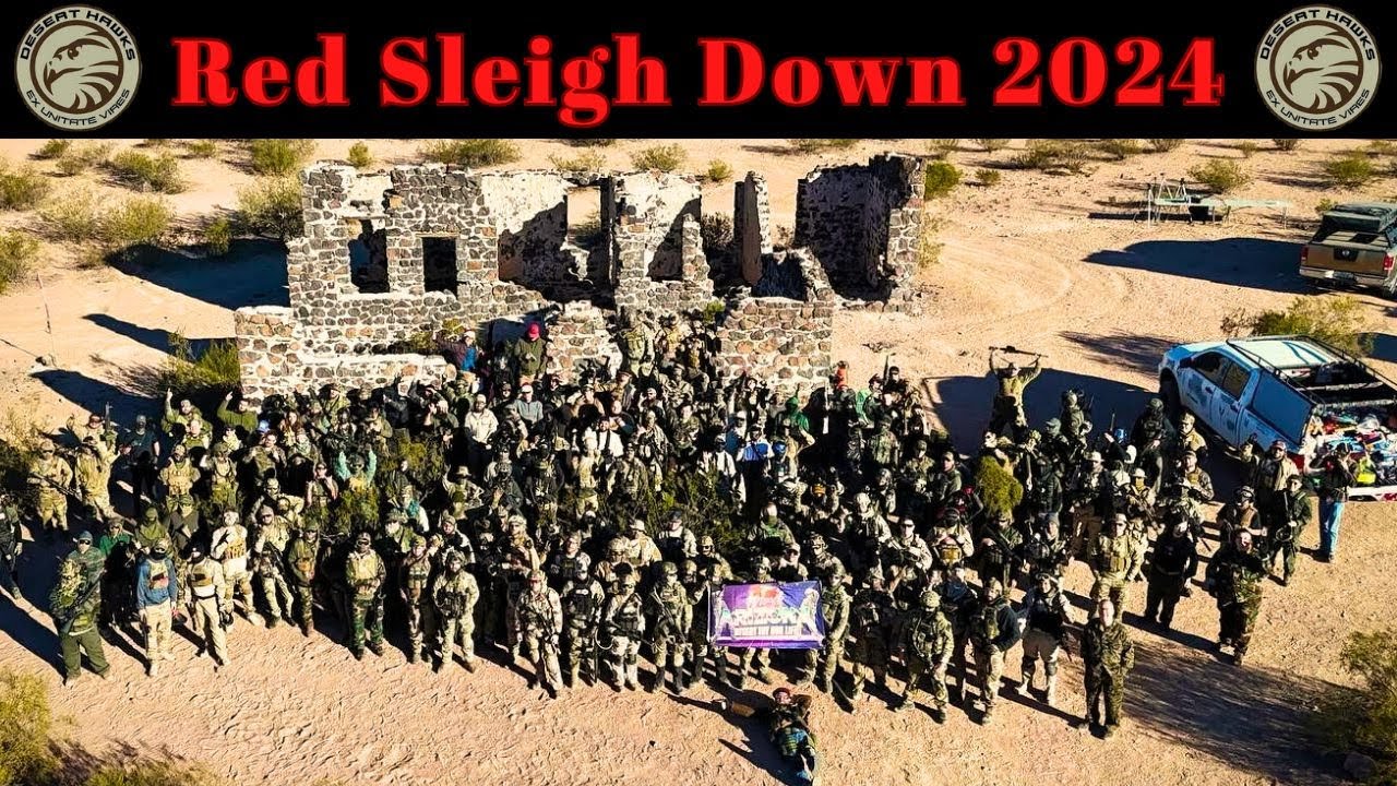 200 Player Airsoft Charity Game in Arizona | Red Sleigh Down 2024 | Squad Gameplay