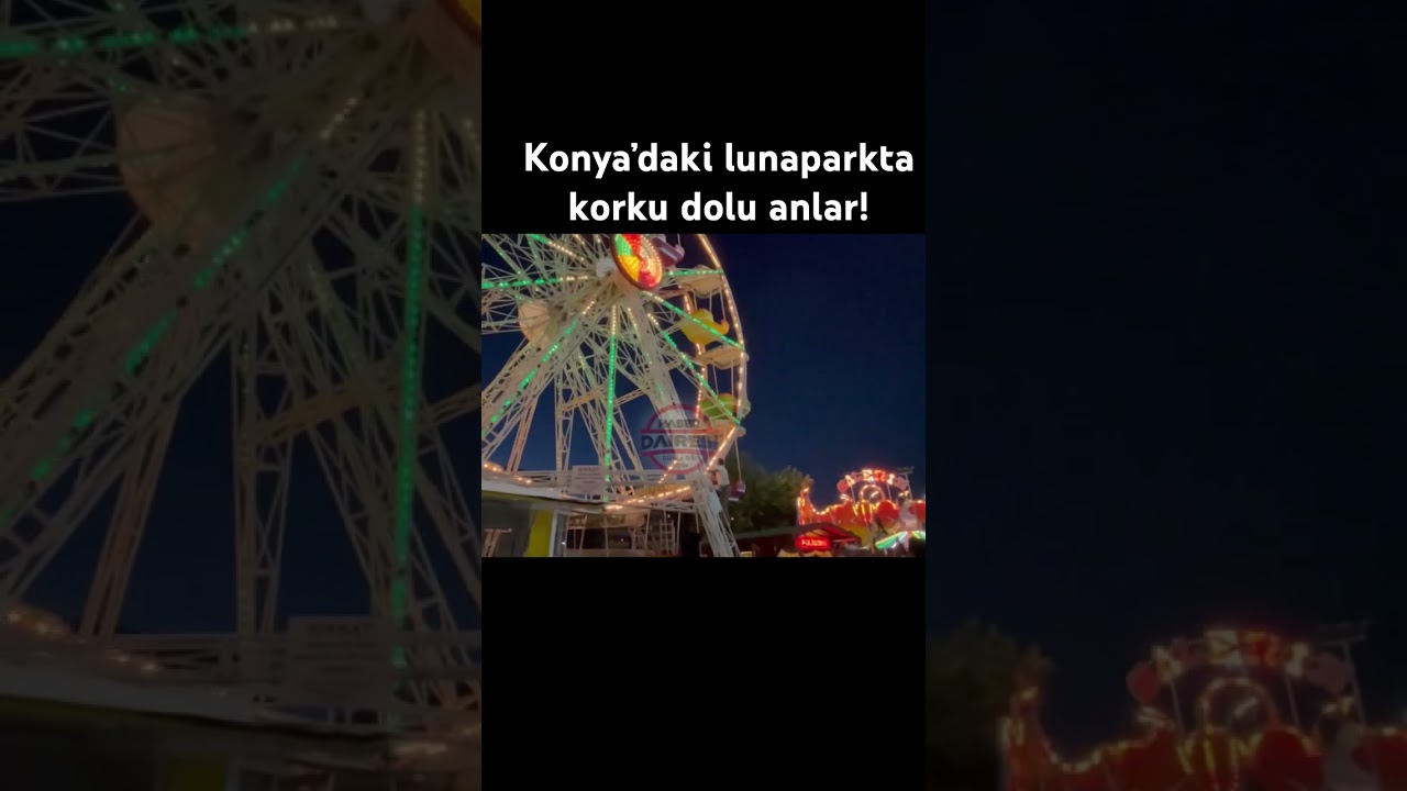 Konya&rsquo;daki lunaparkta bir &ccedil;ocuk d&ouml;nmedolapta asılı kaldı!