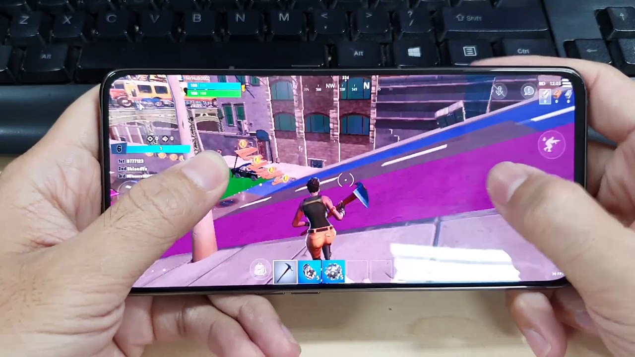 Test Game Fortnite On SamSung Galaxy A80