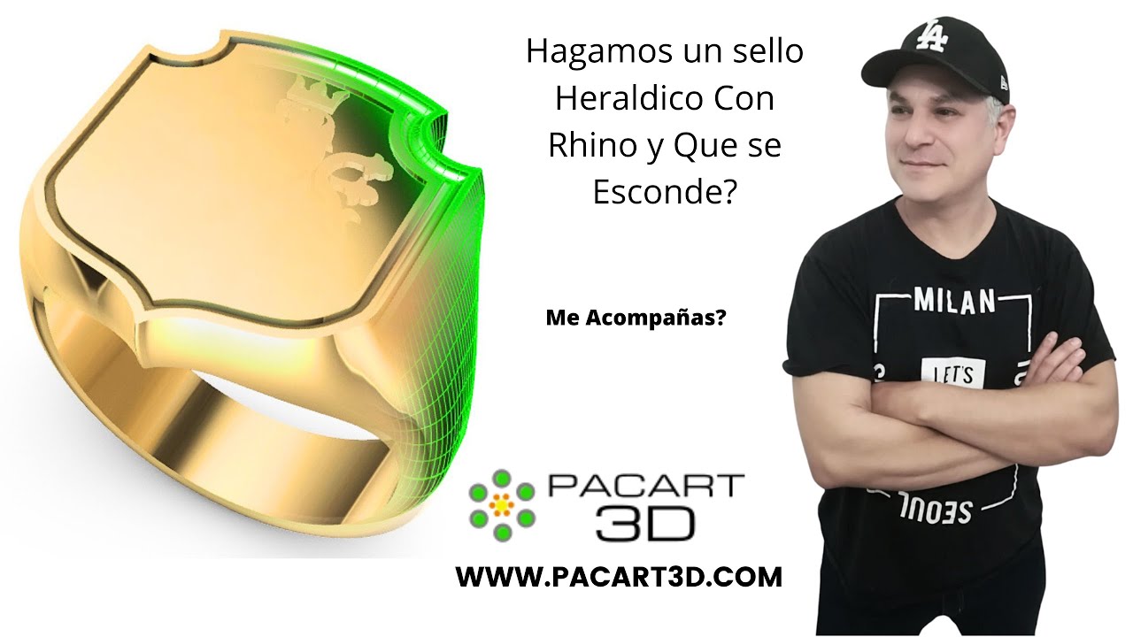 Diseño 3d De Joyeria con Rhinoceros 💪 Como Modelar un sello Heráldico Con Rhino y Que se Esconde? 🔥