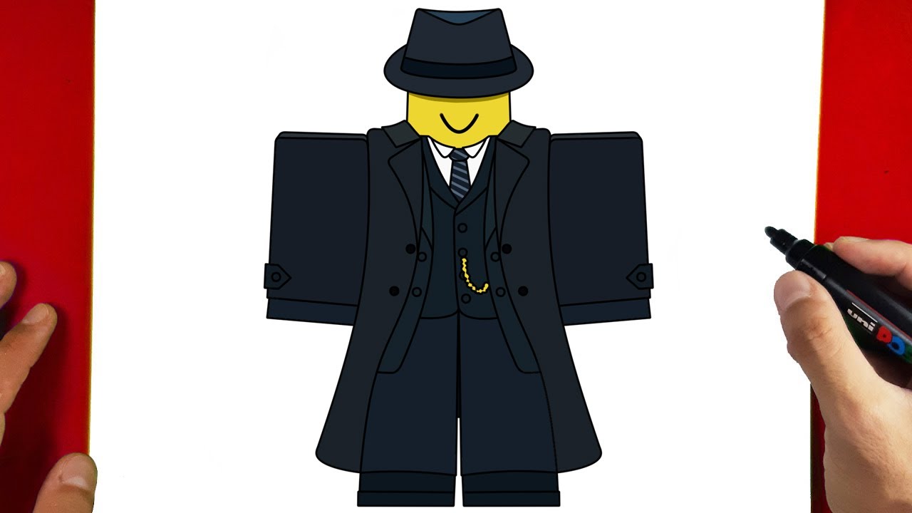 Как нарисовать мафиозо Forsaken в Roblox