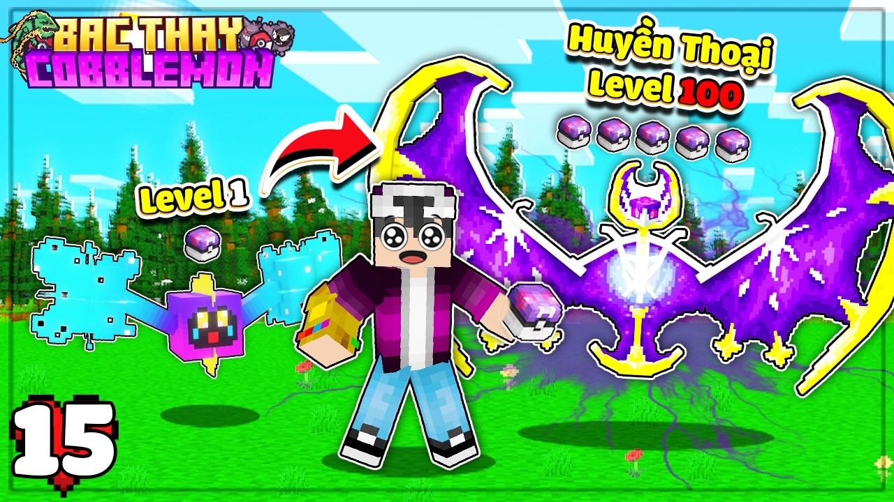MINECRAFT BẬC THẦY COBBLEMON * TẬP 15 | TIẾN HOÁ HUYỀN THOẠI LUNALA VÀ NÂNG CẤP ÁO GIÁP CHO MEWTWO!!