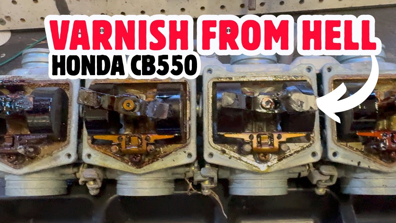 CB550 Chopper: карбюратор полон лака и перебраны тормоза!!!