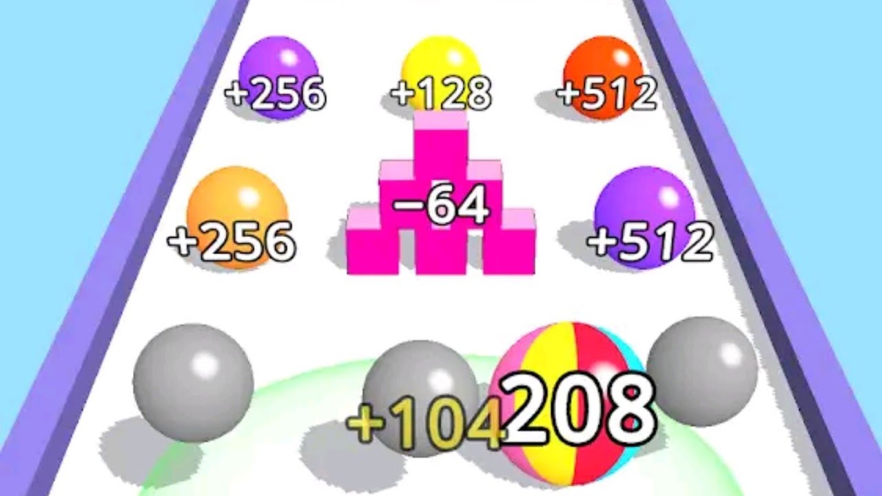 Multiballs Run 2048 - All Levels 1-17 Gameplay Android iOS