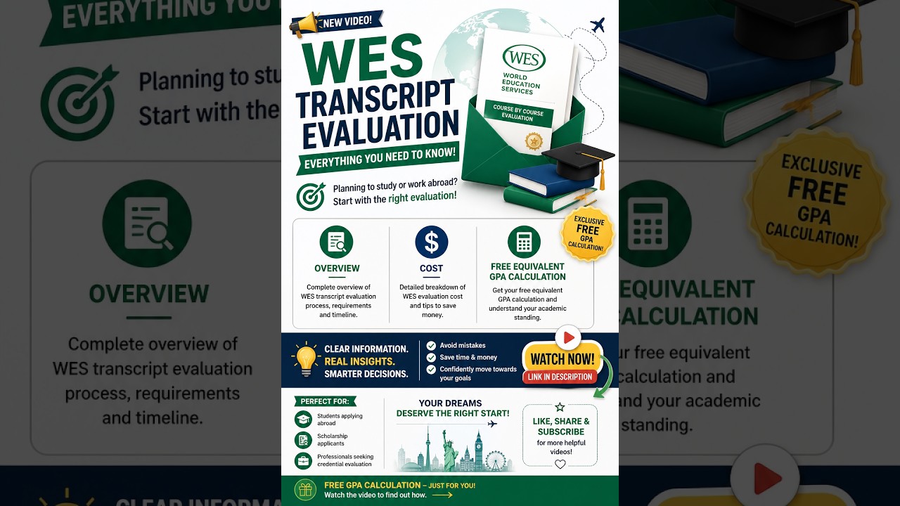 WES Transcript Evaluation Explained: Cost, Process + FREE GPA Calculation!